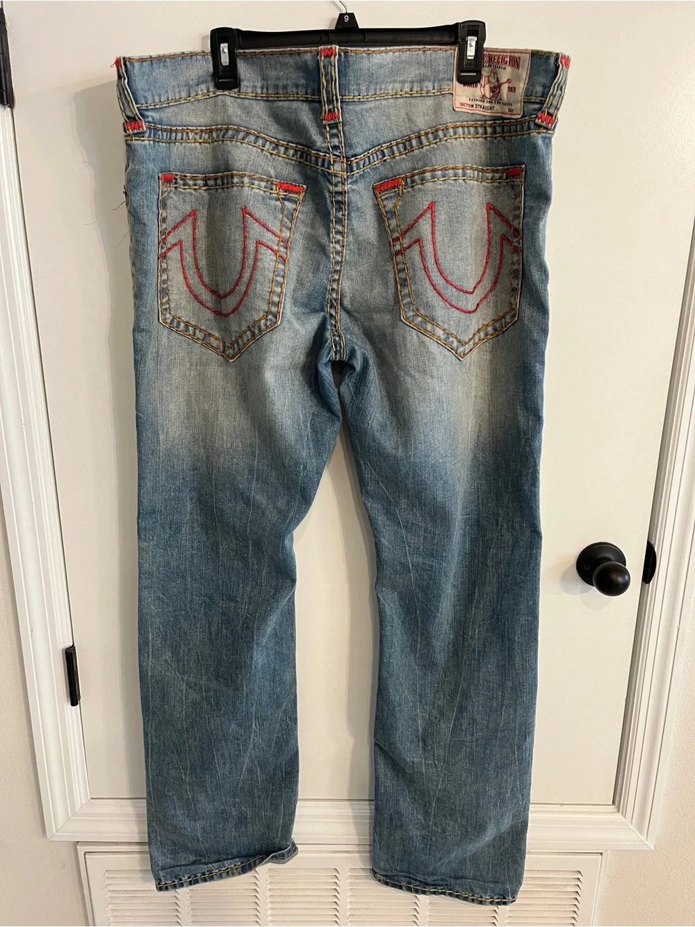 True Religion World Tour Men's Jeans Size 40X32 Blue Classic Straight Leg